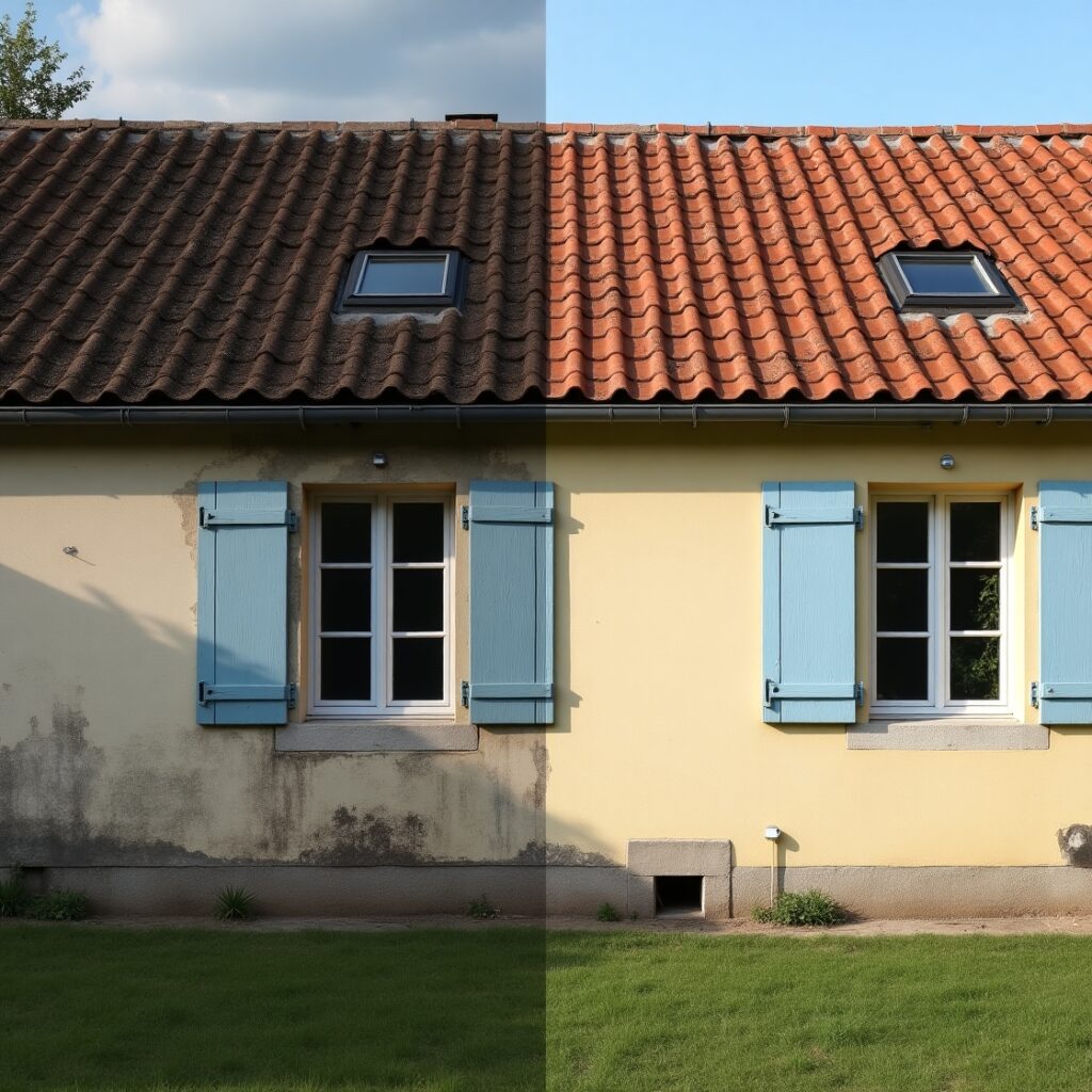 nettoya façade et toiture
